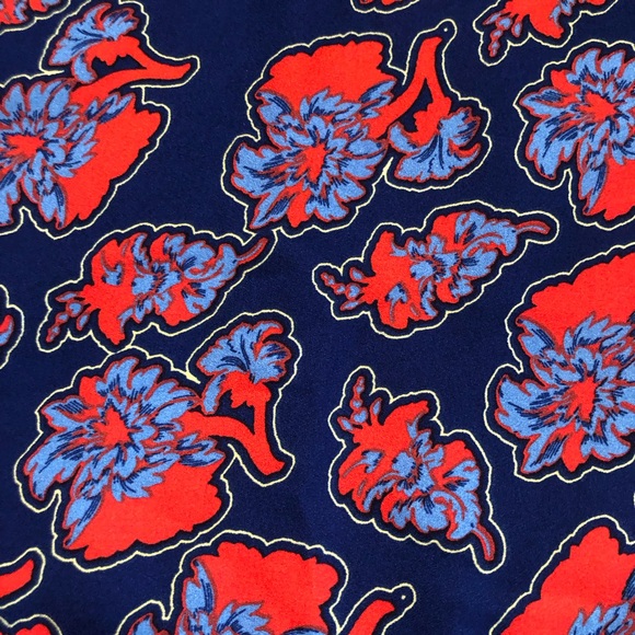 Anthropologie Peter Som Sintra Blue Red Floral Tiered Asymmetrical Hem Dress 12 - Picture 14 of 14